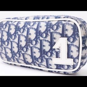 CHRISTIAN DIOR VINTAGE MONOGRAM BLUE TROTTER POUCH